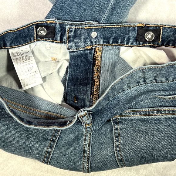 Old Navy Girls Jeans Size 16 Blue Denim High Waisted Straight Leg Adjustable - Picture 6 of 12